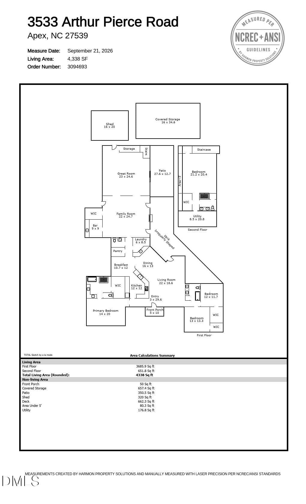 Floor Plan - 3533 Arthur Pierce Road, Apex, NC 27539, Apex