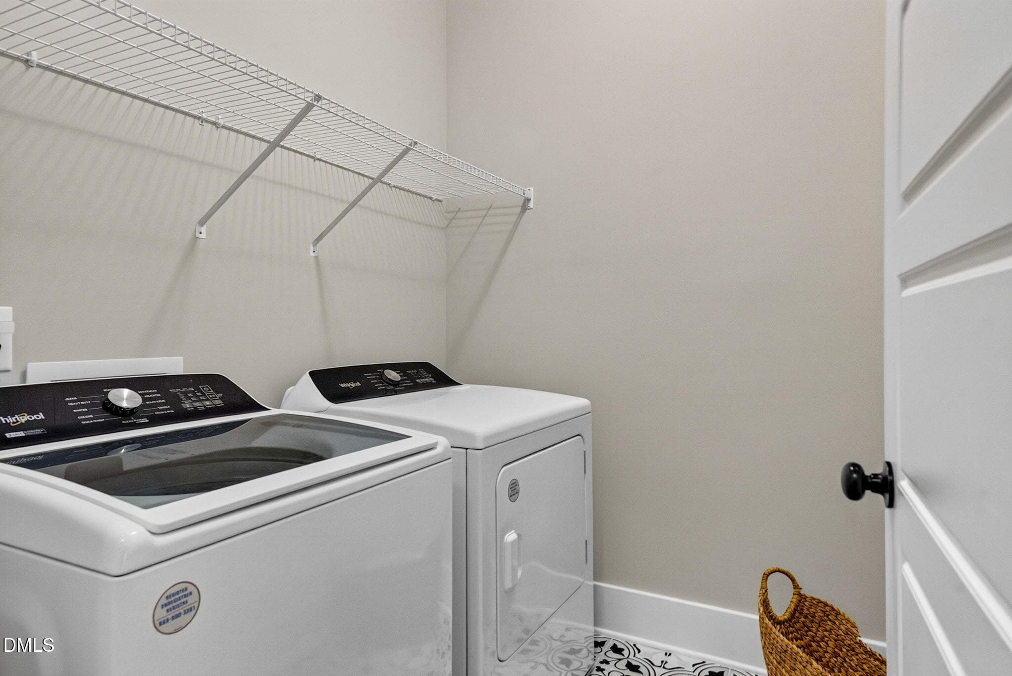 Washer/Dryer with shelves and Tile Floor - 1100 Greatland Road, Durham, NC 27703