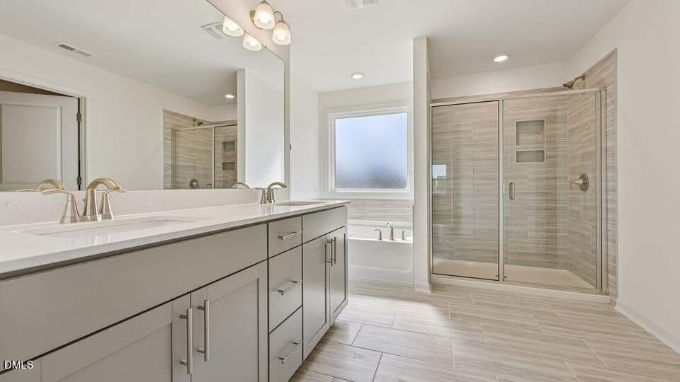 PRIMARY SUITE BATHROOM - 18 Greenwillow Drive, Fuquay Varina, NC 27526