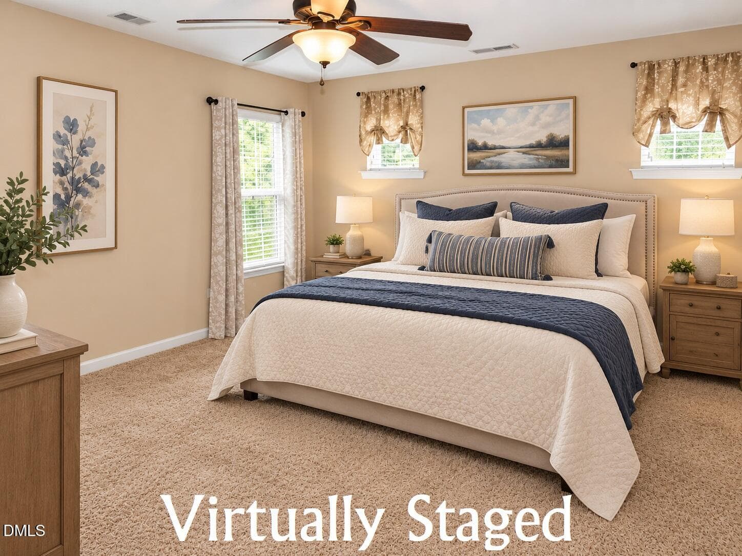 Primary suite - Virtually staged - 724 Forrest Lane, Creedmoor, NC 27522