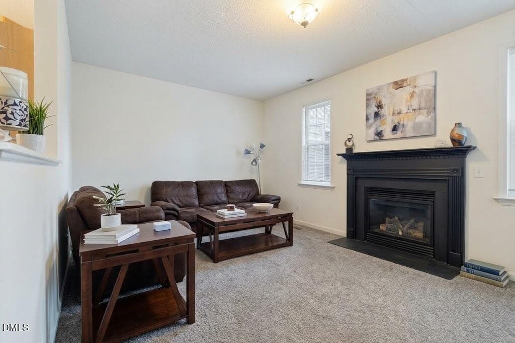 living room virtual staged - 4414 Pottery Lane, Raleigh, NC 27616