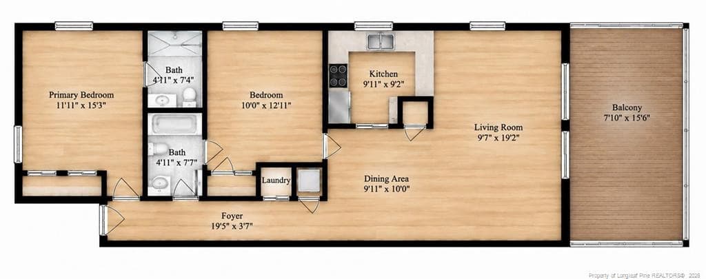 Floor Plan 2 - 219 Atlanta Avenue 1A, Carolina Beach, NC 28428