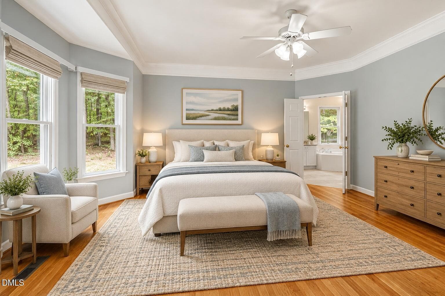 staged_primary_bedroom_MLS - 3915 Remington Run, Hillsborough, NC 27278, Hillsborough