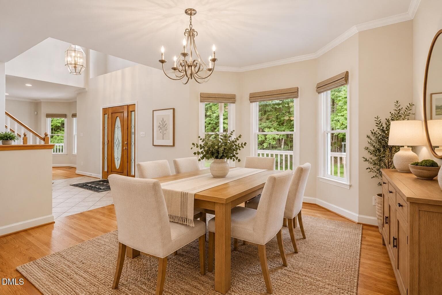 staged_dining_room_second_angle_MLS.b - 3915 Remington Run, Hillsborough, NC 27278, Hillsborough
