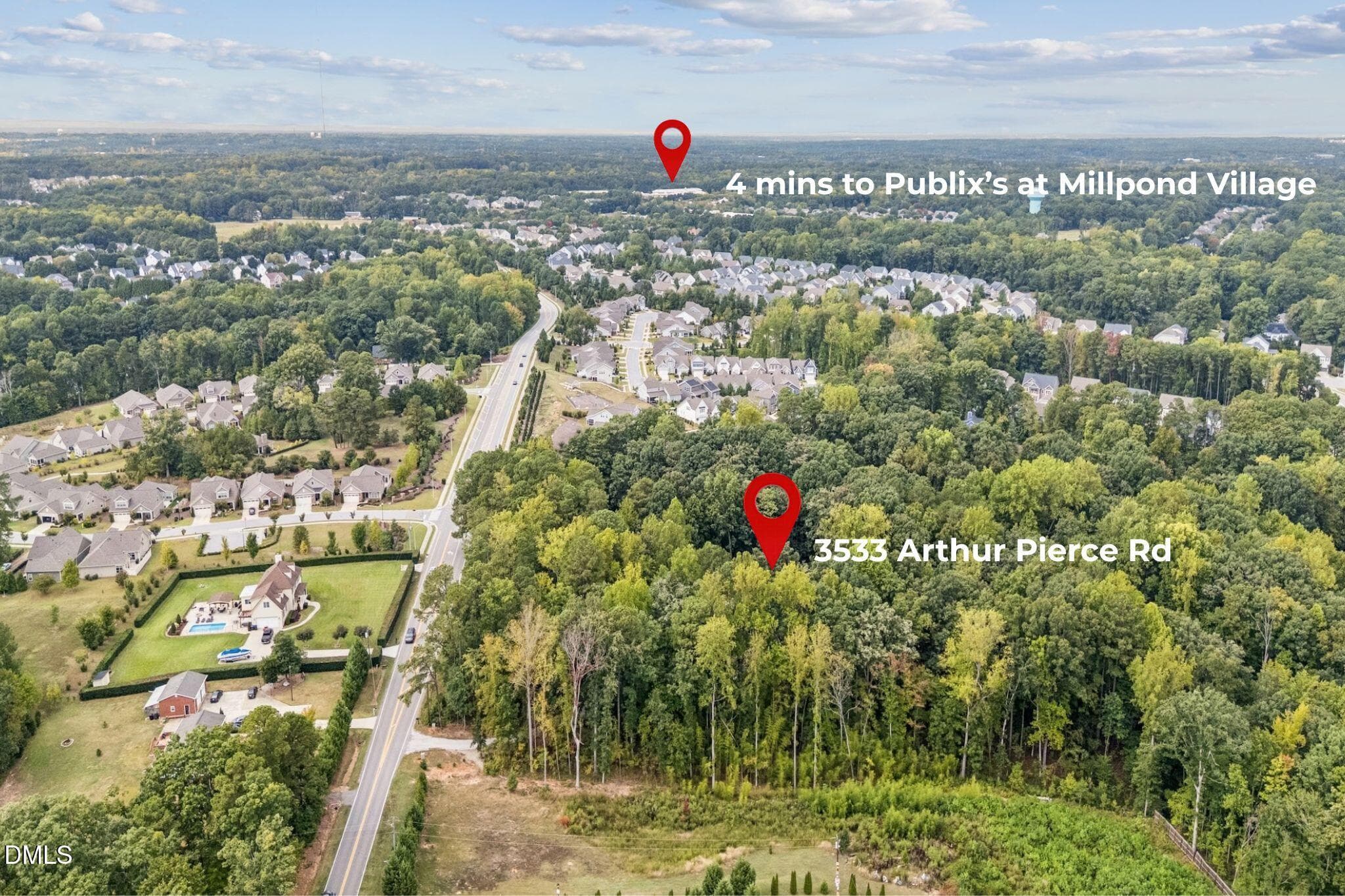 Marked locations - 3533 Arthur Pierce Road, Apex, NC 27539, Apex