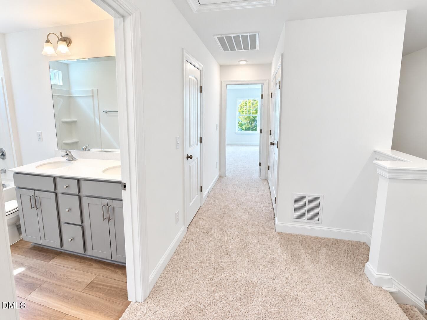Hallway and bath - 532 Traditions Grande Boulevard, Wake Forest, NC 27587