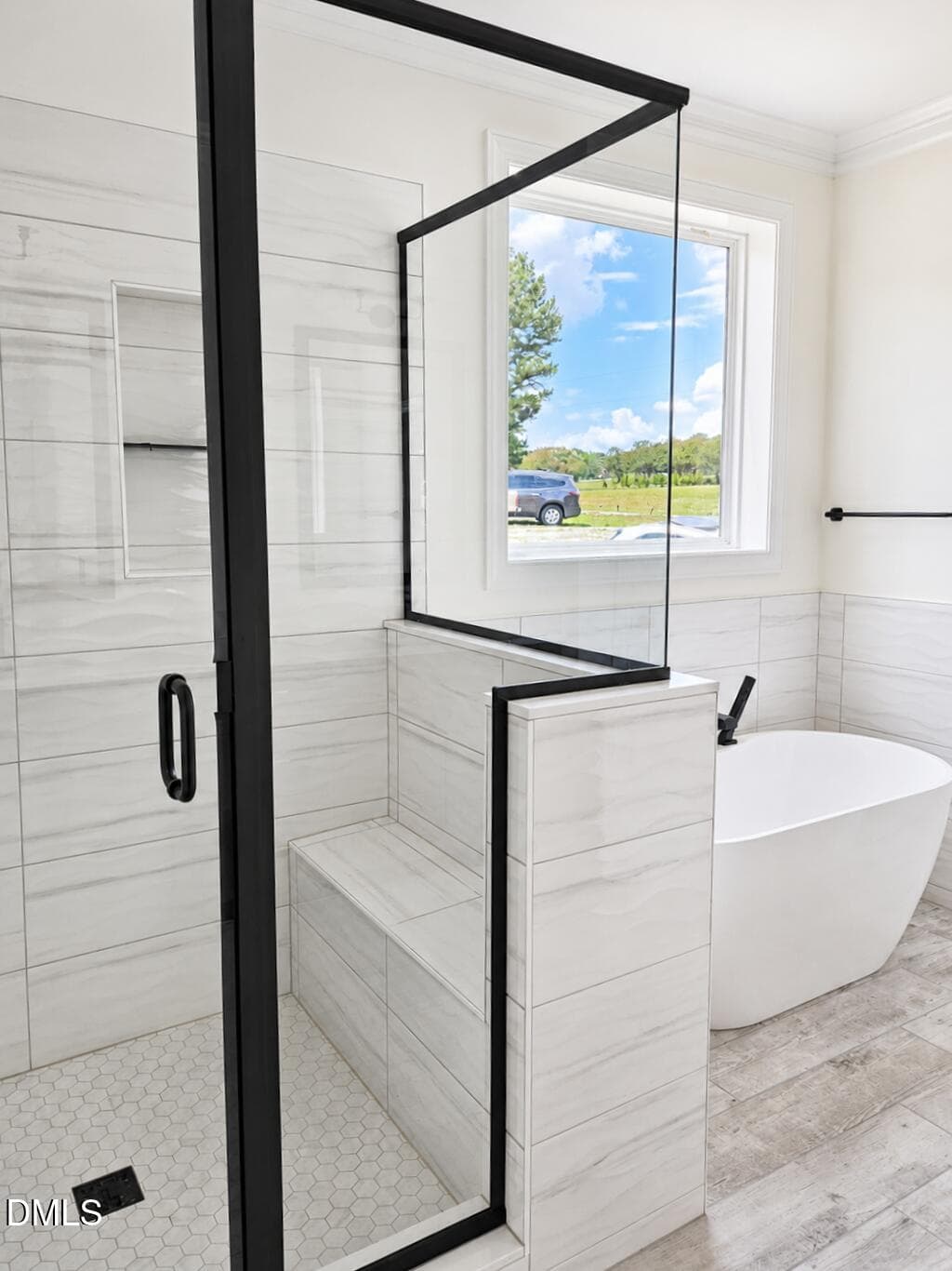 walk in shower - 5545 Silk Hope Gum Springs Road, Siler City, NC 27344