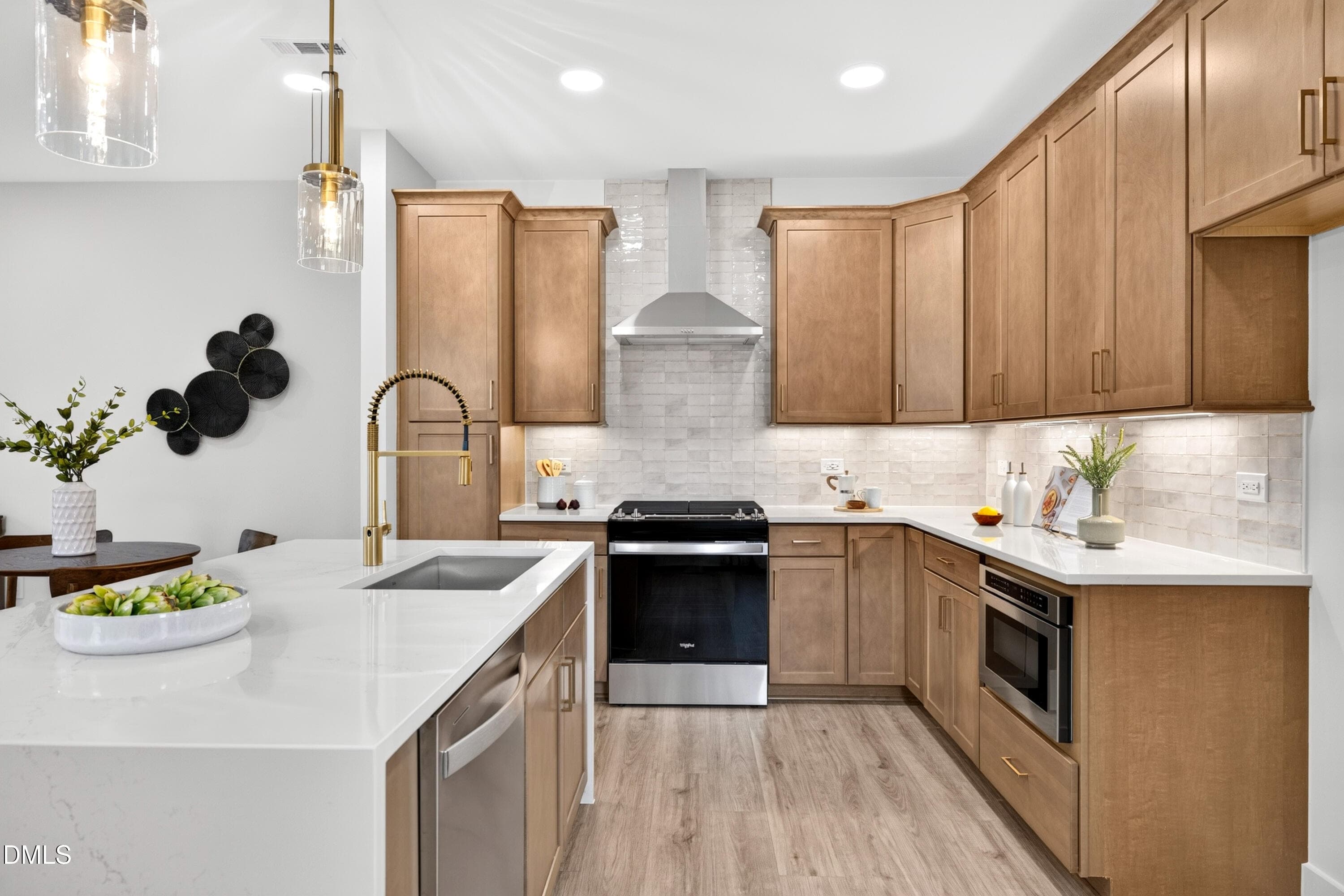 Kitchen Range & Blackspash (Model Home) - 630 Cable Court, Apex, NC 27523