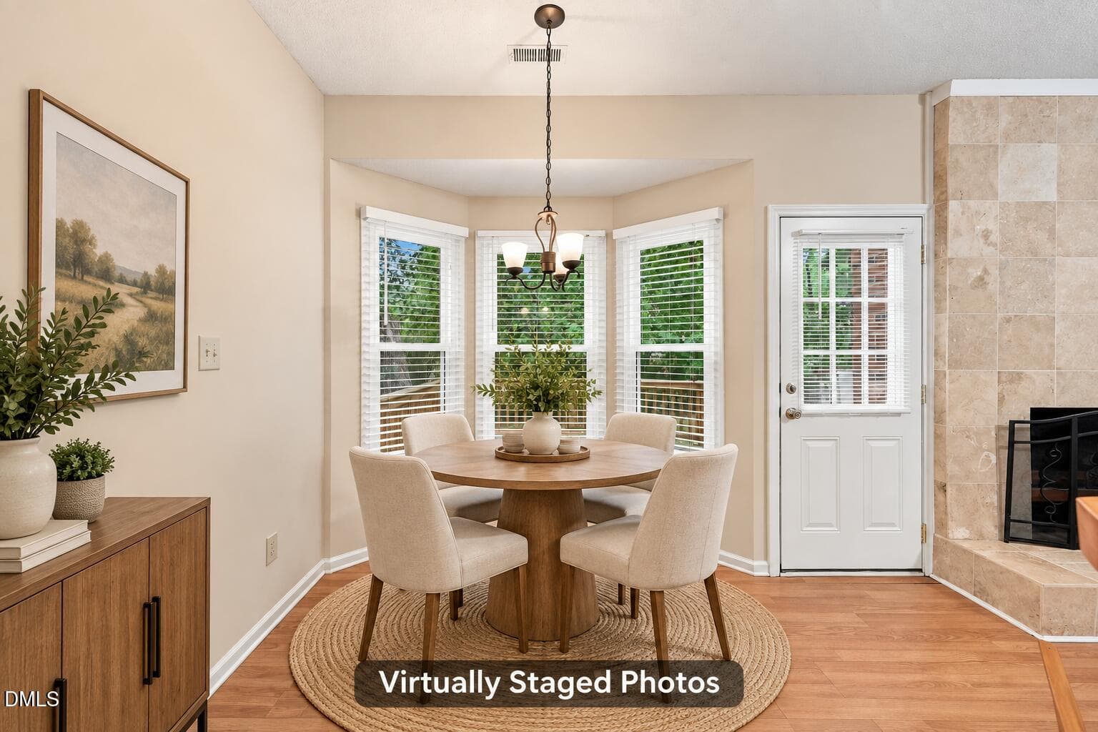 Virtually Staged Breakfast Nook - 210 Eagle Tavern Drive, Garner, NC 27529
