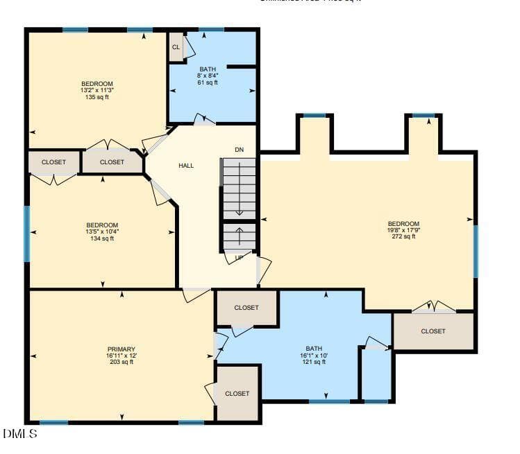 FLOOR PLAN TV 2 BEDROOM LEVEL - 105 Sequoia Court, Cary, NC 27513