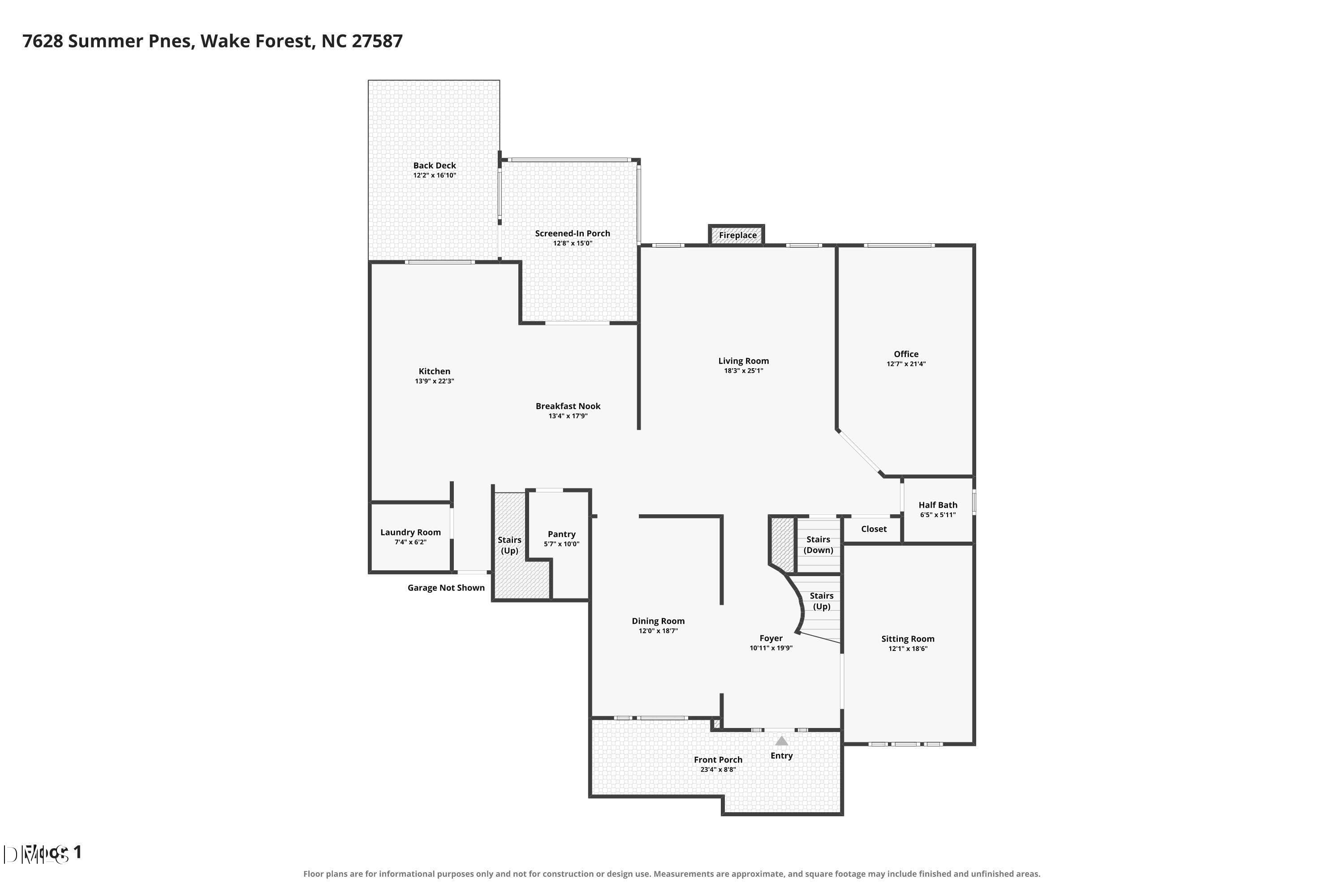 Floor-1 - 7628 Summer Pines Way, Wake Forest, NC 27587, Wake Forest