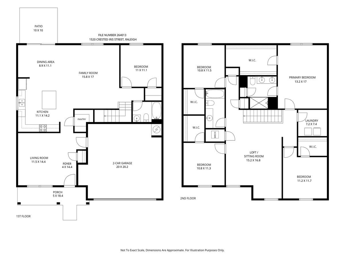 264013 floorplan.jpg - 1520 Crested Iris Street, Raleigh, NC 27604