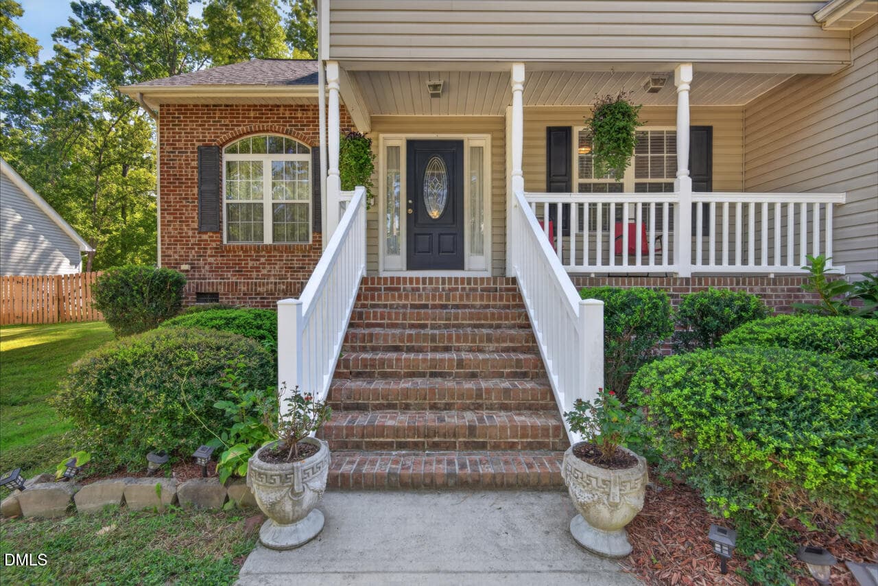 Front Porch facing West - 6813 Barbee Road, Durham, NC 27713, Durham