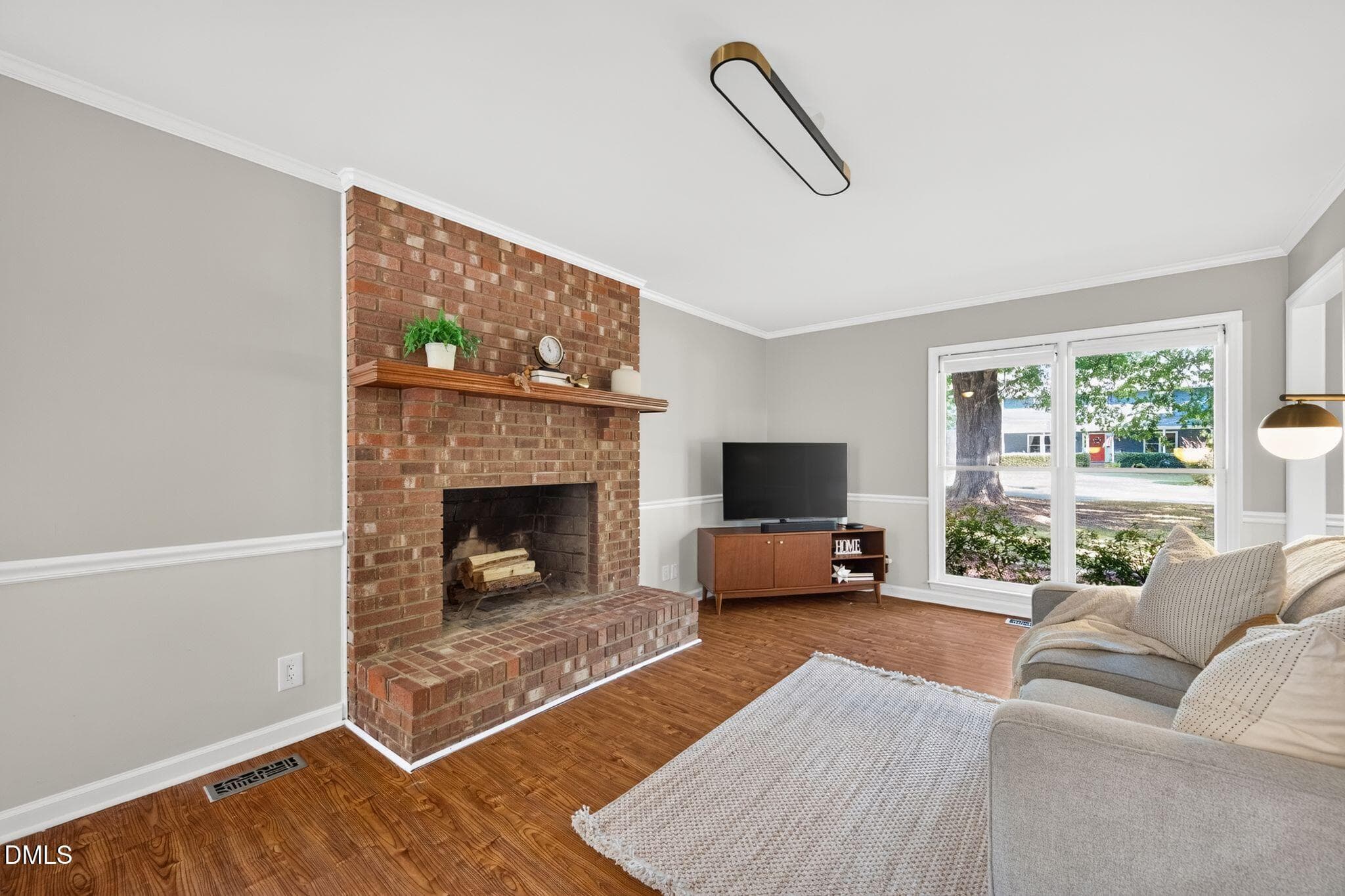 Family Room with Fireplace - 1206 Little Acres Drive, Durham, NC 27713