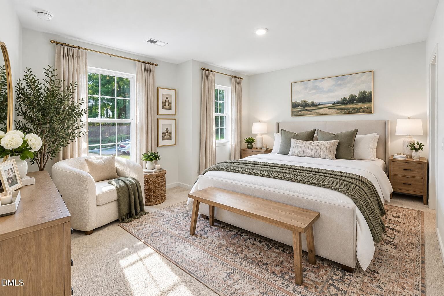Bright Scandinavian Farmhouse Bedroom - 143 Ember Street, Zebulon, NC 27597, Zebulon
