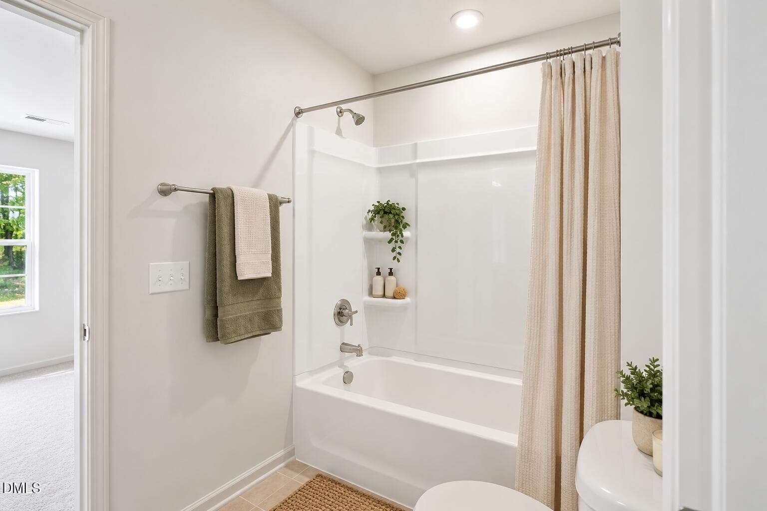 Bright Minimalist Bathroom with Natural - 143 Ember Street, Zebulon, NC 27597