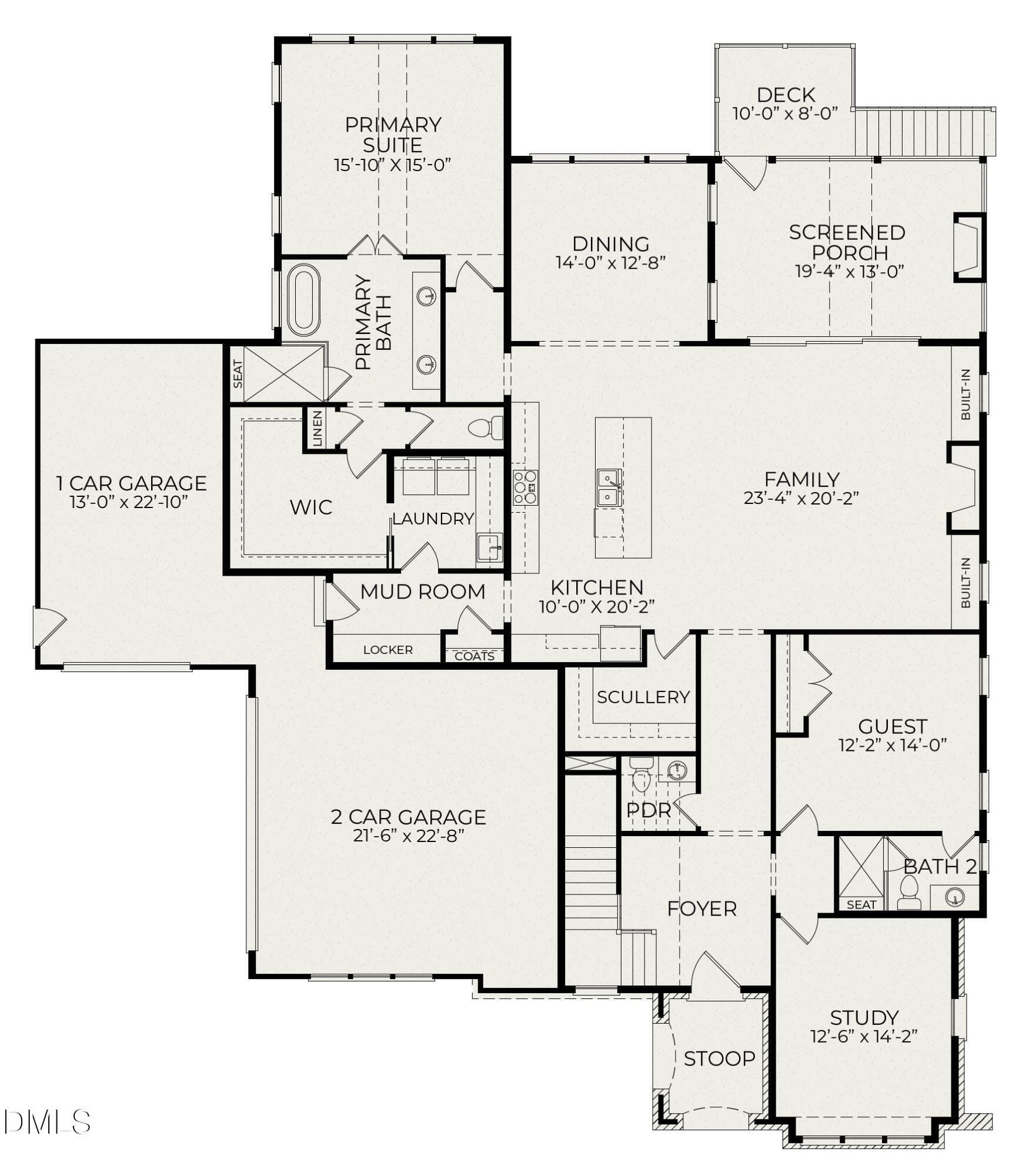 Lot 24 Lowery First Floor Rendering - 2113 Lowery Estates, Wake Forest, NC 27587, Wake Forest