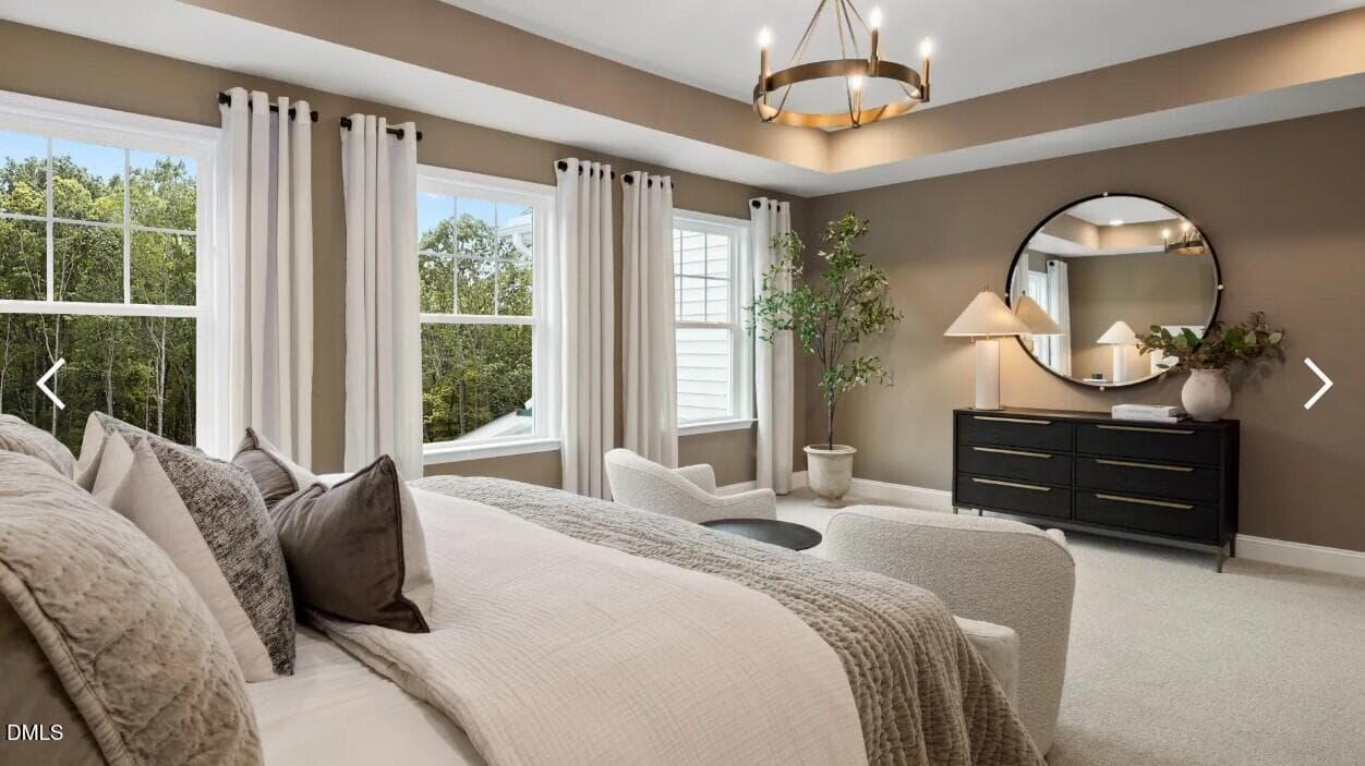 primary bedroom - 4216 Weavers Pond Drive, Zebulon, NC 27597