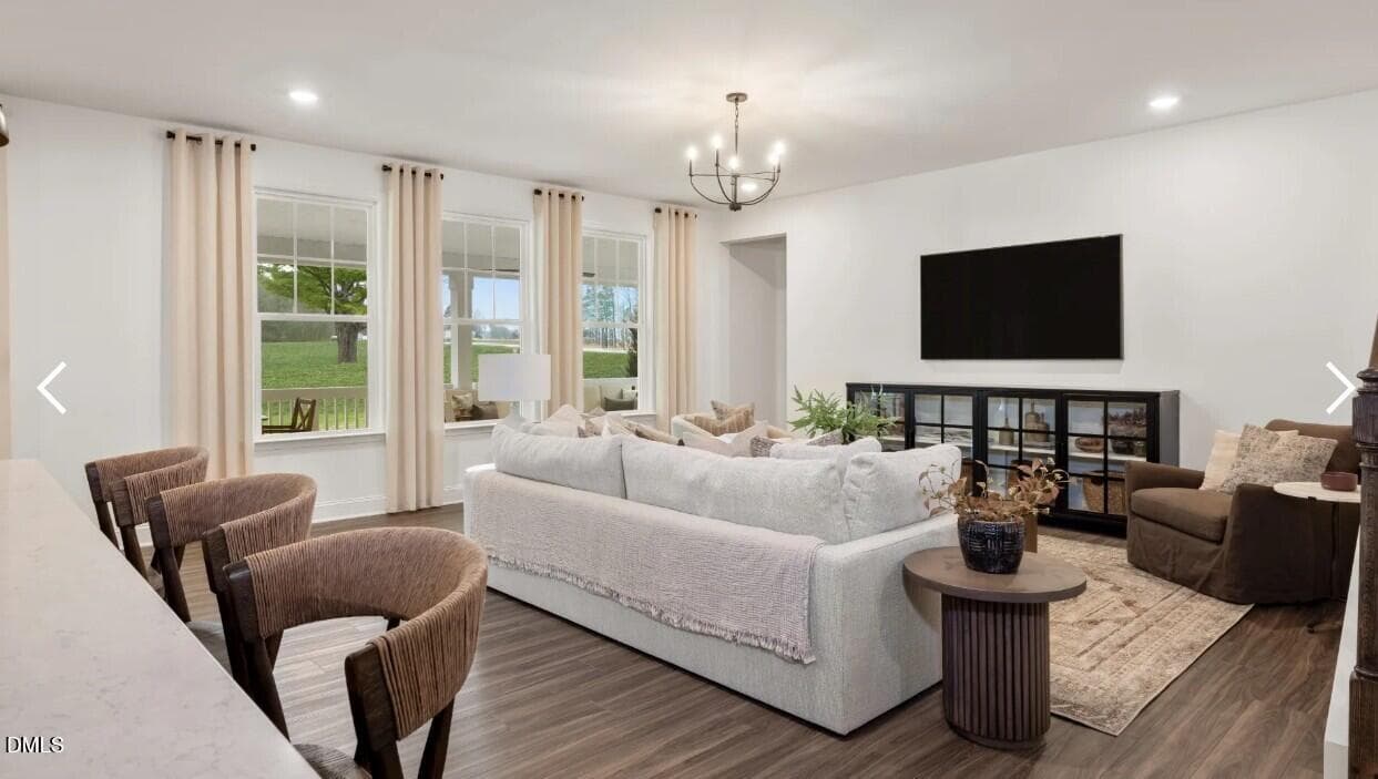 townsend living room - 4216 Weavers Pond Drive, Zebulon, NC 27597