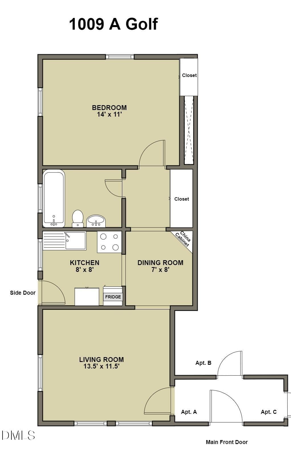A- Floor Plan - 1009 Golf Street, Durham, NC 27705, Durham