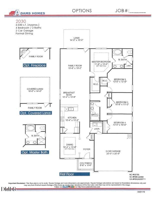 2030 Floor Plan(1) - 127 White Bark Avenue 17, Rocky Mount, NC 27804