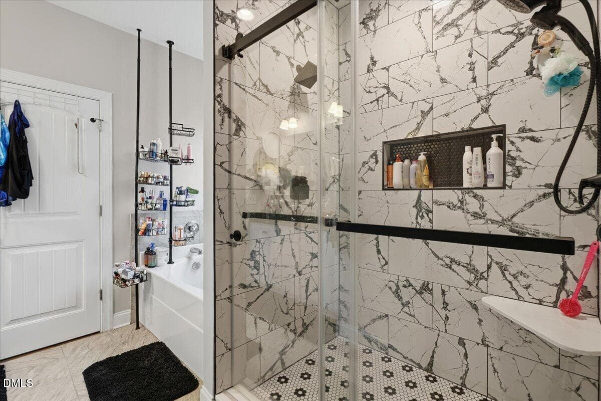 Master Shower - 190 Beaver Dam Drive, Youngsville, NC 27596, Youngsville