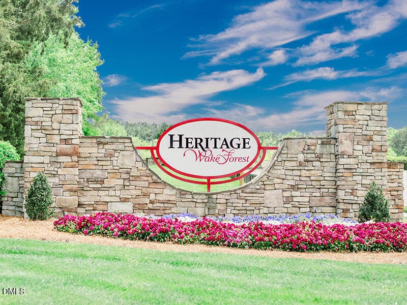 Heritage sign - 734 Parkside Townes Court, Wake Forest, NC 27587