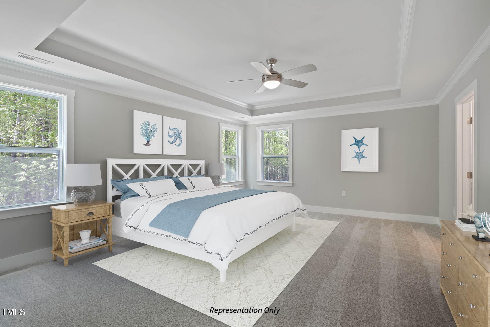 Primary Bedroom - 410 Sweetfern Lane, Zebulon, NC 27597, Zebulon