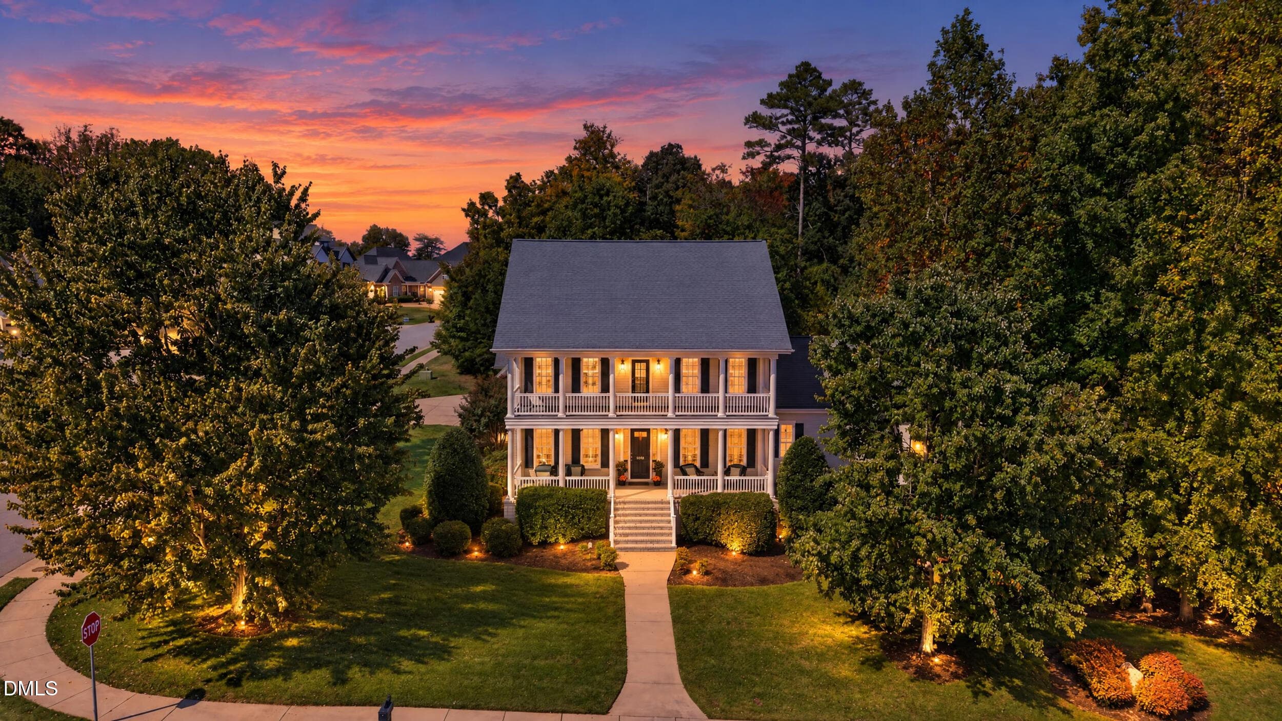 002 - Front Exterior at Twilight - 1018 Lochshire Drive, Burlington, NC 27215