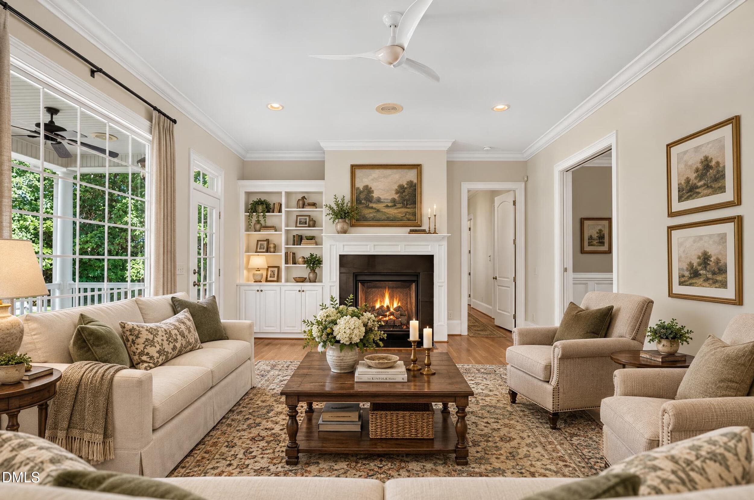 029 - Living Room - Virtually Staged - 1018 Lochshire Drive, Burlington, NC 27215