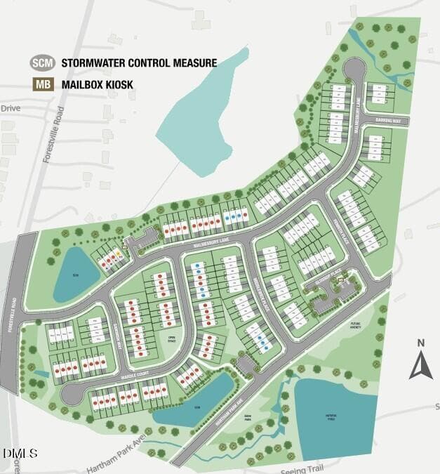 Map - 2707 Middlewick Place, Wake Forest, NC 27587