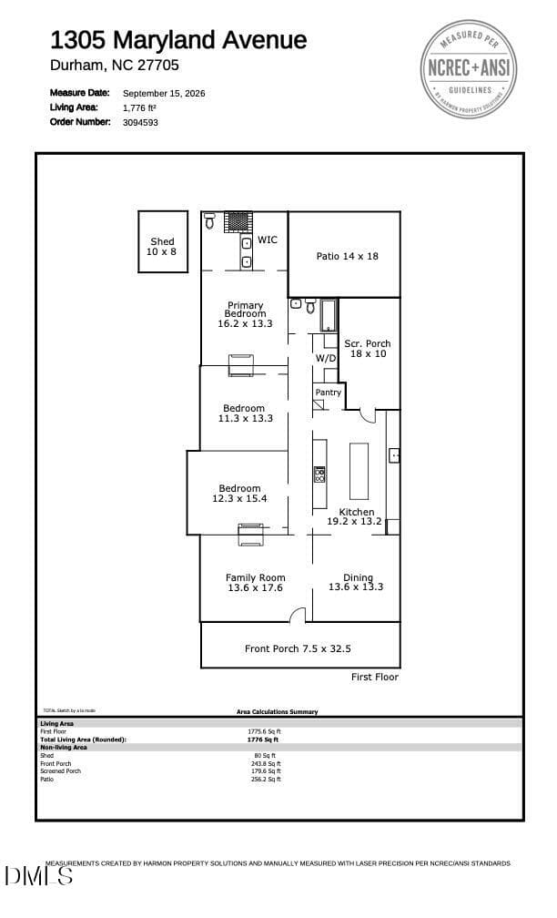 1305 Maryland Floor Plan - 1305 Maryland Avenue, Durham, NC 27705, Durham