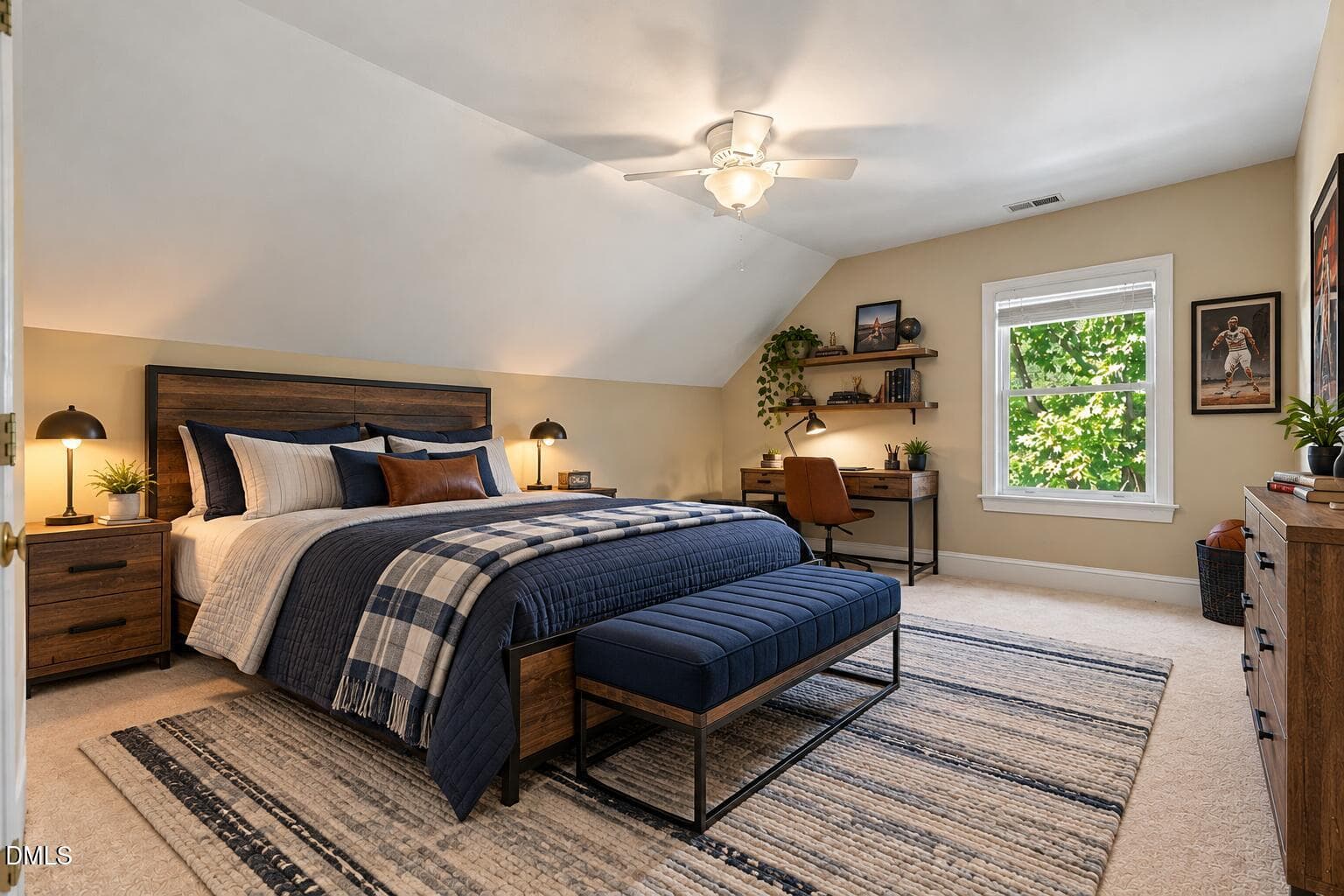Cozy Navy and Wood Teen Bedroom - 205 Fox Briar Lane, Cary, NC 27518, Cary
