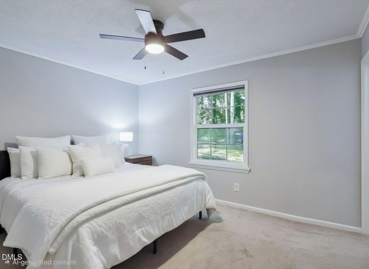 primary bedroom with white - 2700 Brantley Drive, Apex, NC 27539, Apex