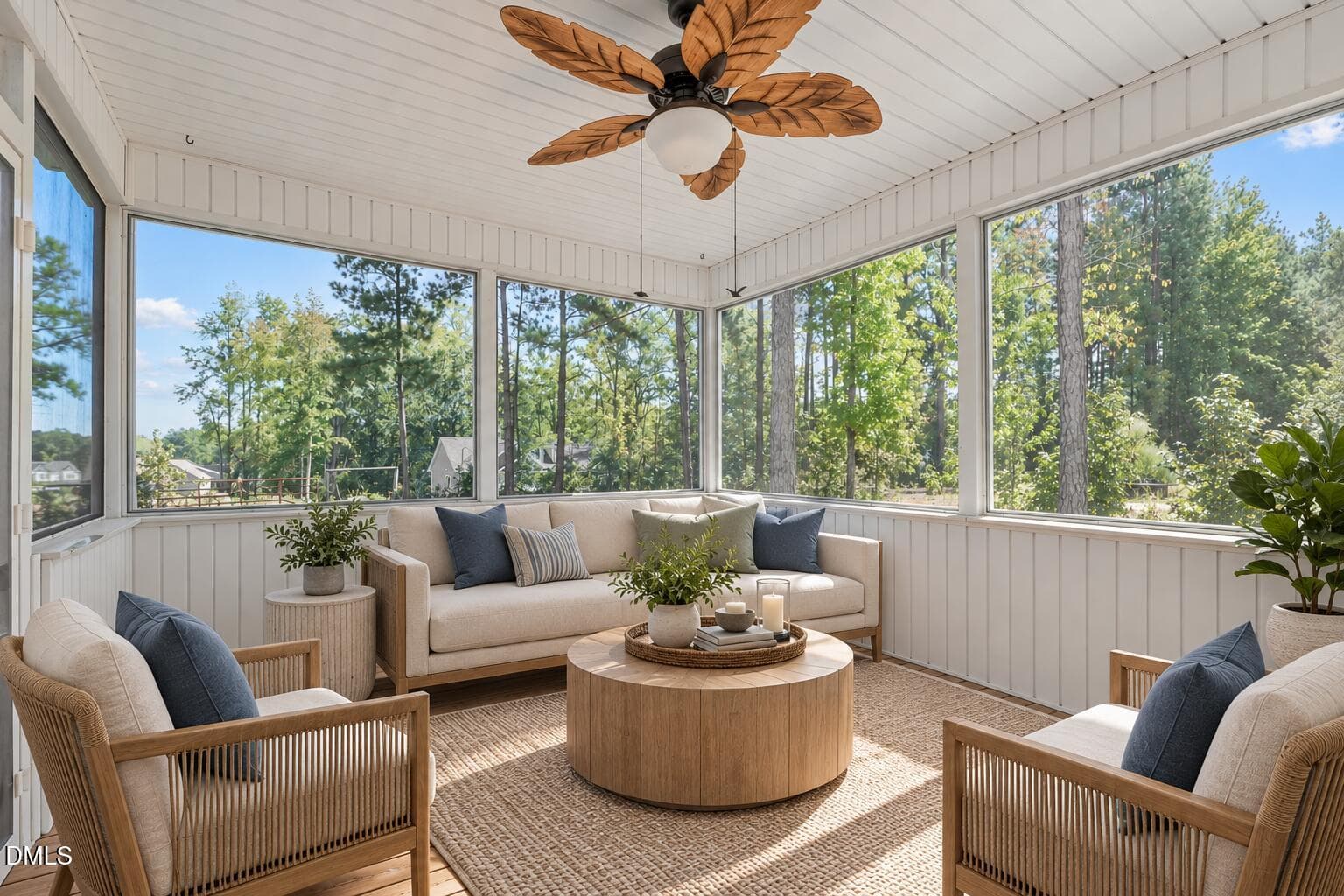 Minimal Coastal Screened Porch Retreat - 324 Lasswade Court, Zebulon, NC 27597, Zebulon