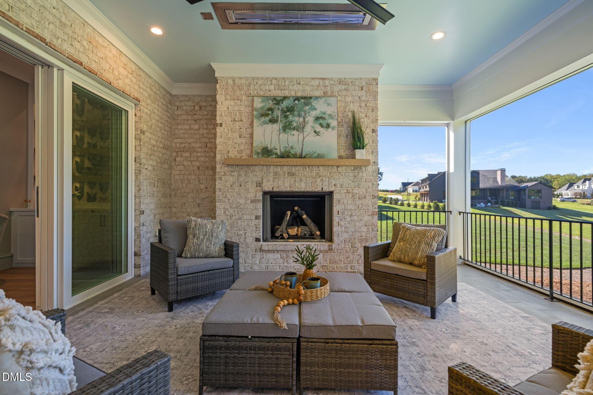 Back Porch with Fireplace and views - 1649 Legacy Ridge Lane, Wake Forest, NC 27587, Wake Forest