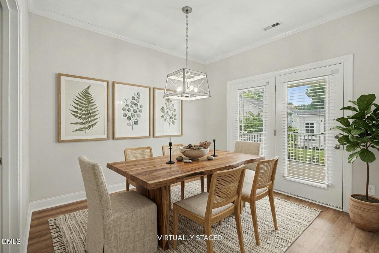 Virtually Staged Dining Area - 213 Massengill Street, Four Oaks, NC 27524