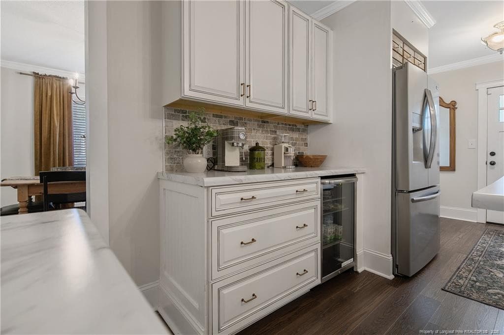 KITCHEN VIEW 2 W/BEVERAGE REFRIGERATOR - 220 E David Parnell Street, Parkton, NC 28371