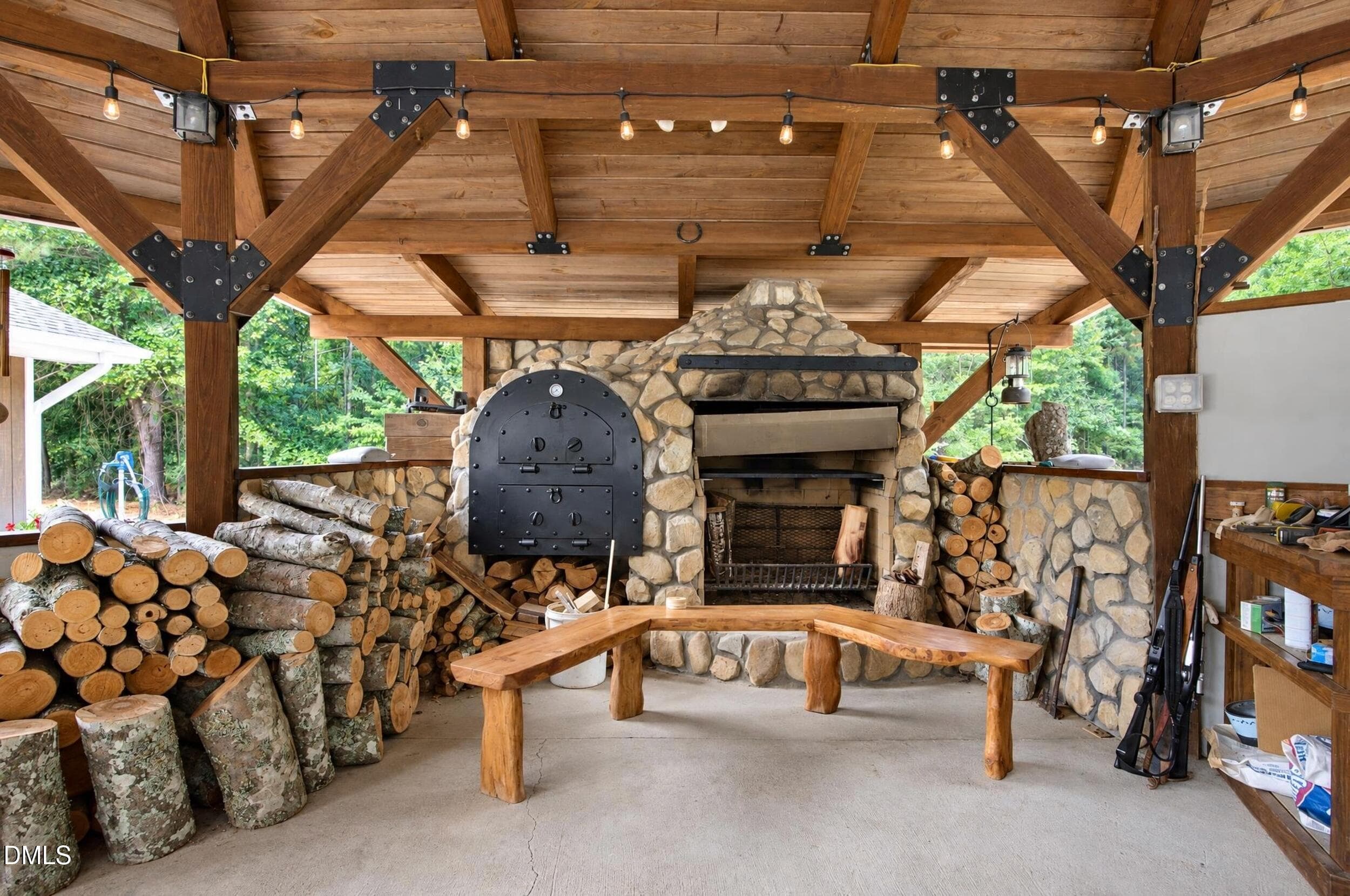 Pavilion-wood stove - 2483 Mcneill Hobbs Road, Bunnlevel, NC 28323