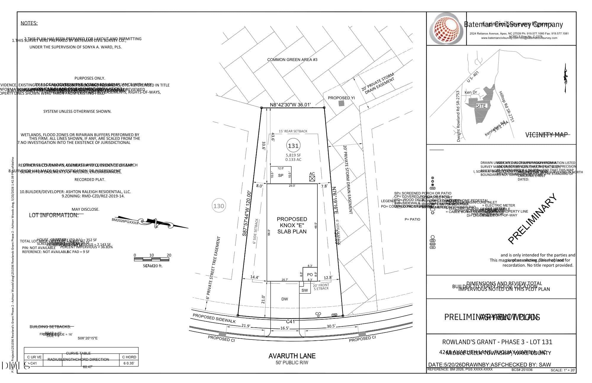 Rowlands_Grant_131_Plot_Plan_09June2026_ - 4238 Avaruth Lane 131, Fuquay Varina, NC 27526, Fuquay Varina