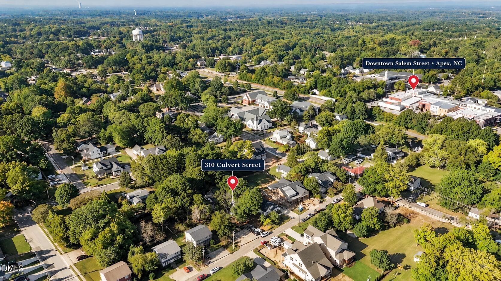 Apex, NC Neighborhood Aerial Map - 310 Culvert Street, Apex, NC 27502, Apex