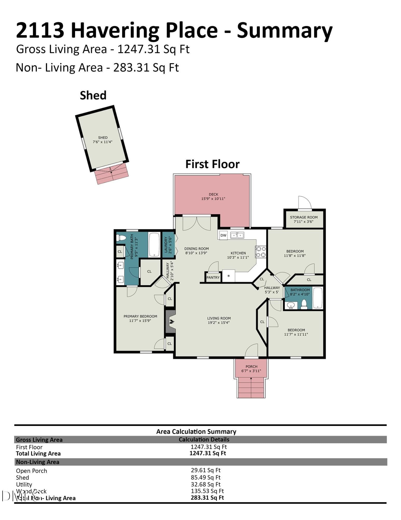 Measurements - 2113 Havering Place, Raleigh, NC 27604