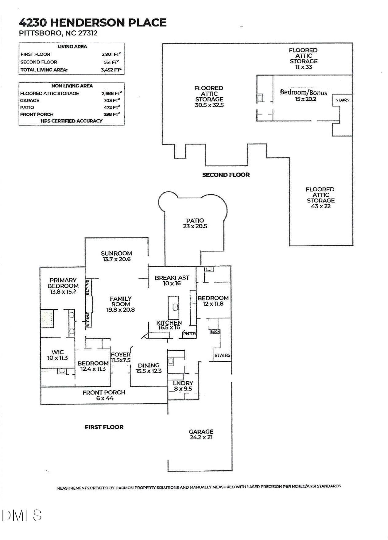 Floor Plan - 4230 Henderson Place, Pittsboro, NC 27312, Pittsboro