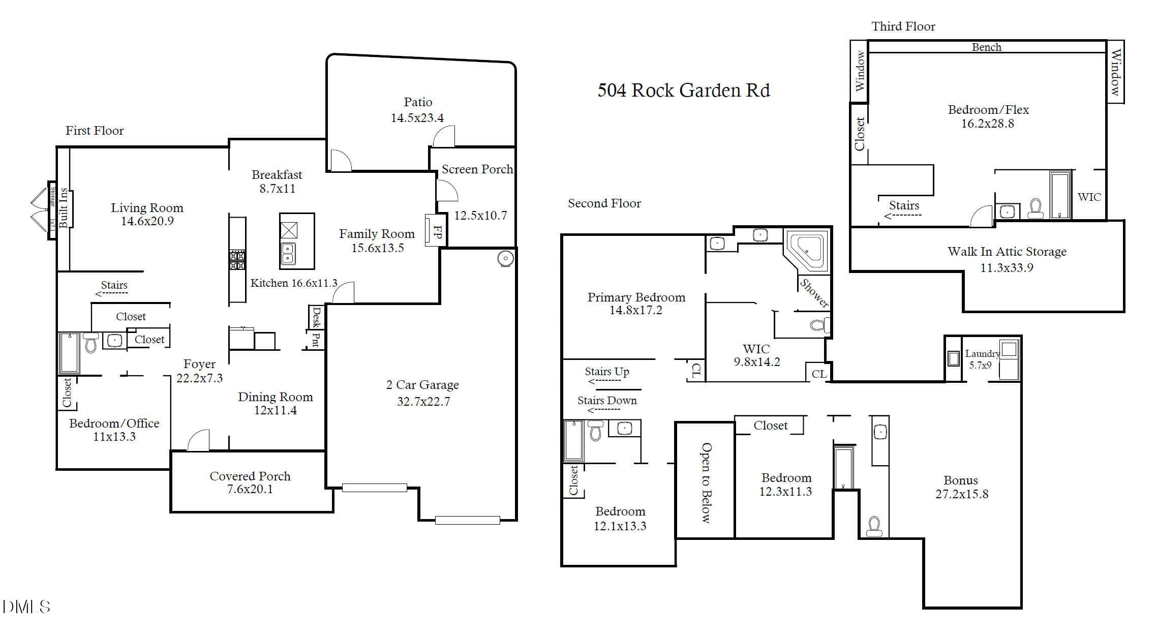 504 Rock Garden Rd Floor Plan Image - 504 Rockgarden Road, Chapel Hill, NC 27516, Chapel Hill