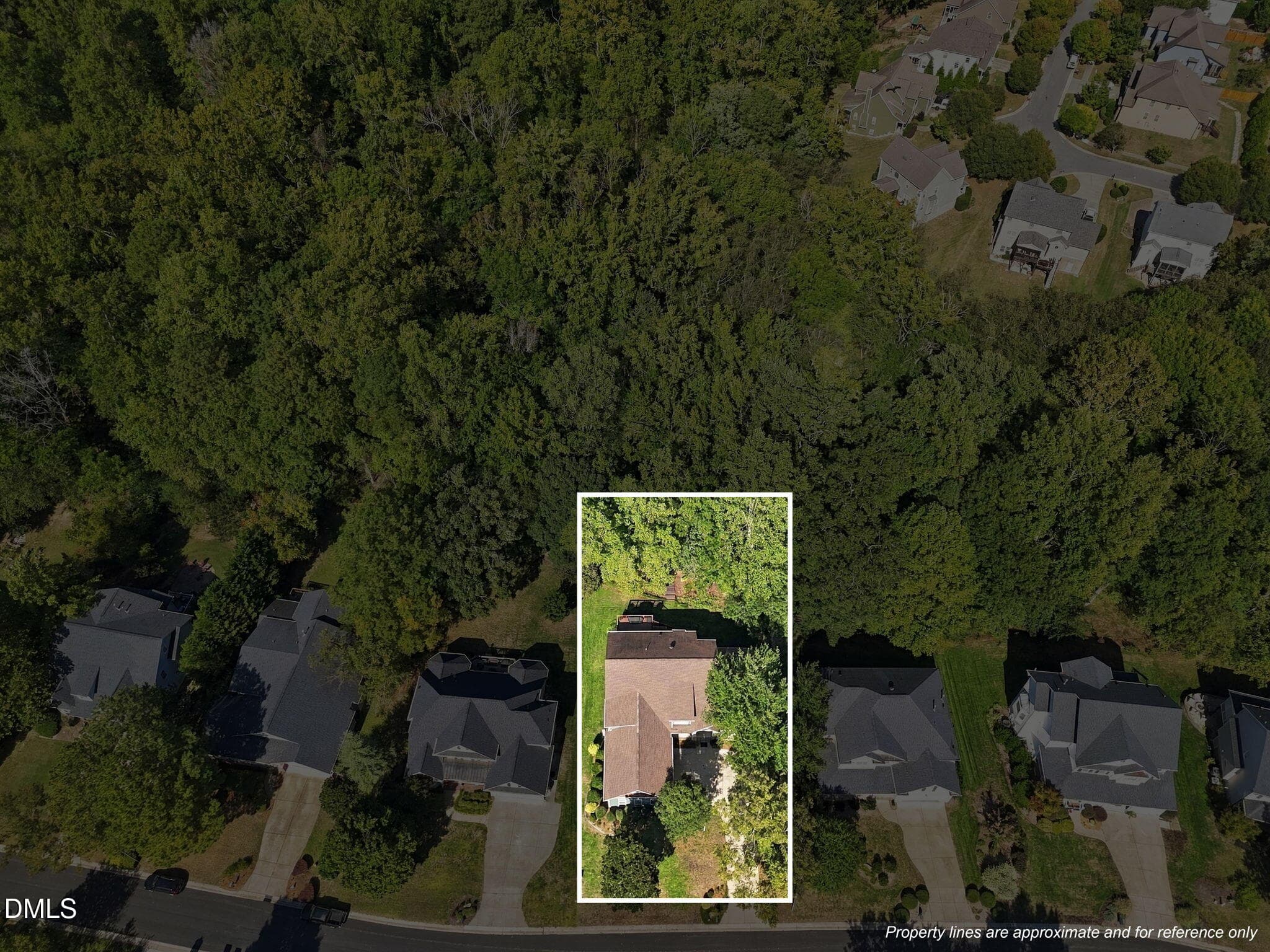 18-aerial-property-lines - 904 Hidden Jewel Lane, Wake Forest, NC 27587, Wake Forest