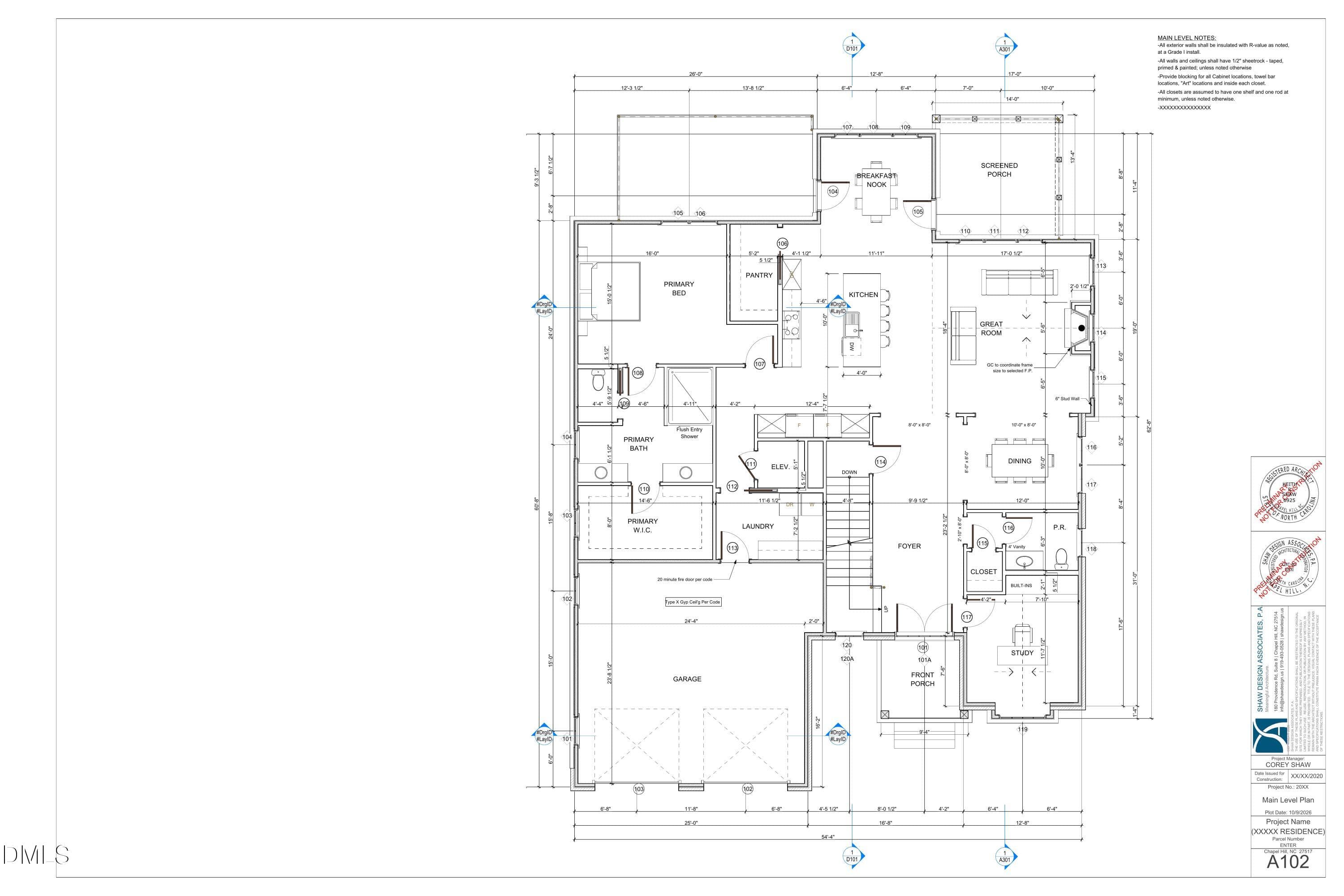 A102_Main_Level_Plan (1) - 10348 Nash, Chapel Hill, NC 27517, Chapel Hill