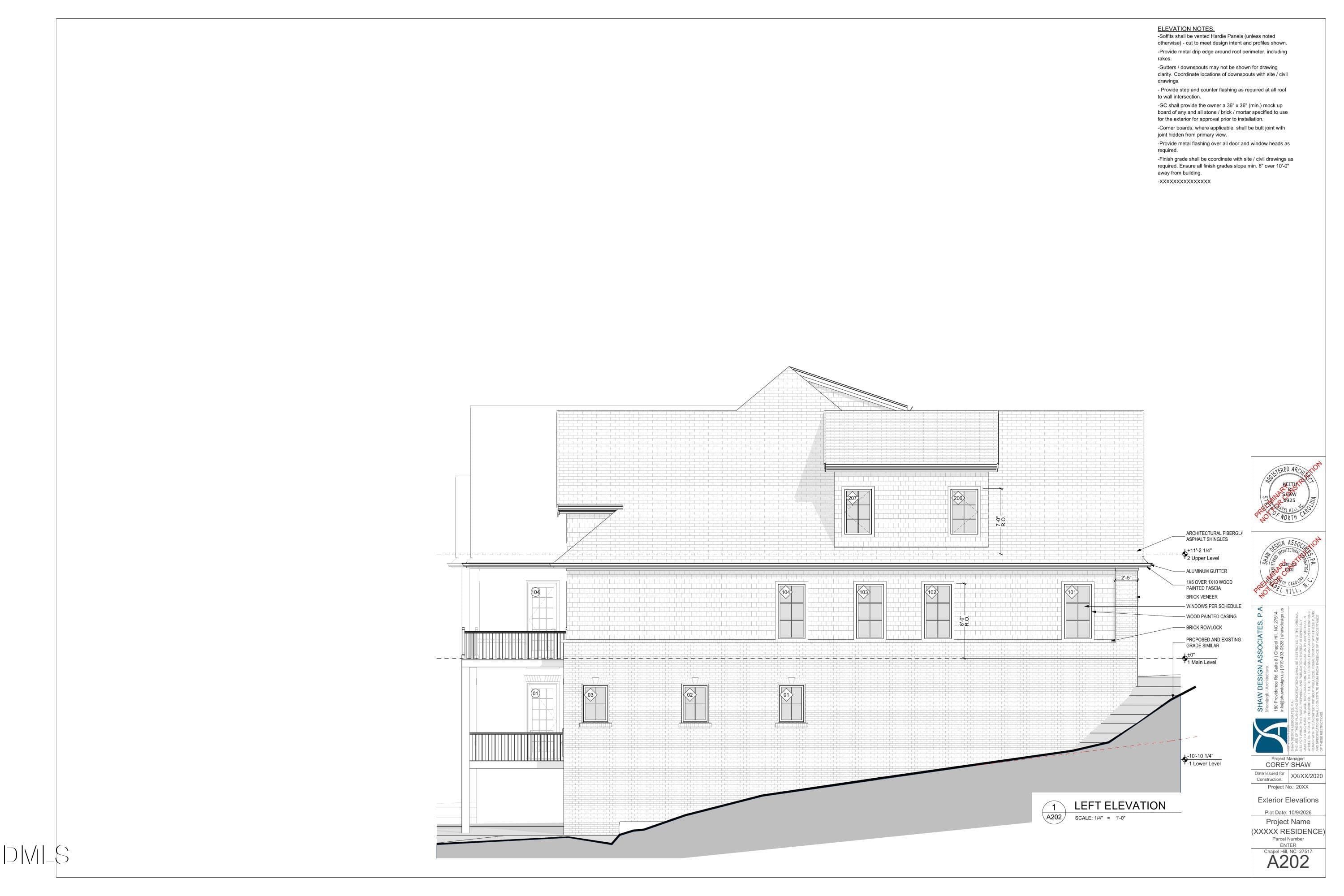 A202_Left_Elevation - 10348 Nash, Chapel Hill, NC 27517, Chapel Hill