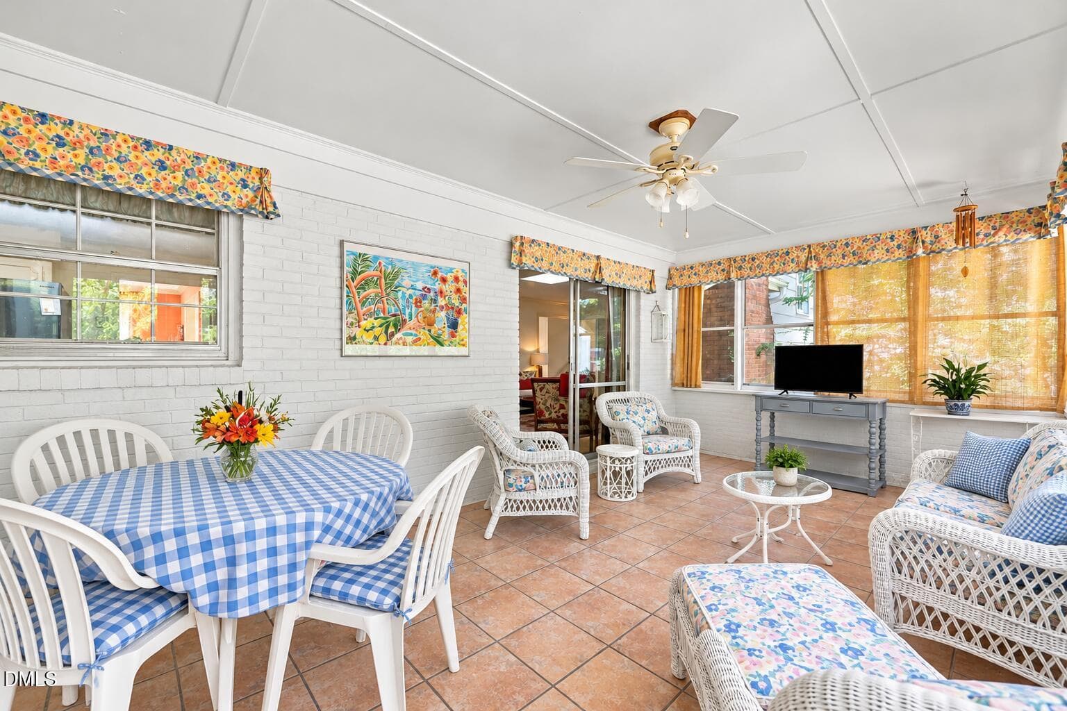 Bright Coastal Sunroom Living Area - 212 Ellwood Drive, Raleigh, NC 27609, Raleigh