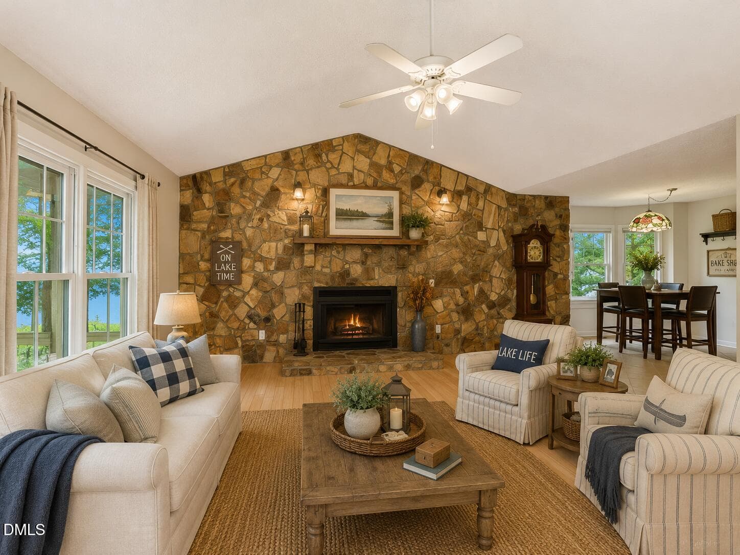 AI staged Living Room - 439 Shawnee Drive, Louisburg, NC 27549, Louisburg