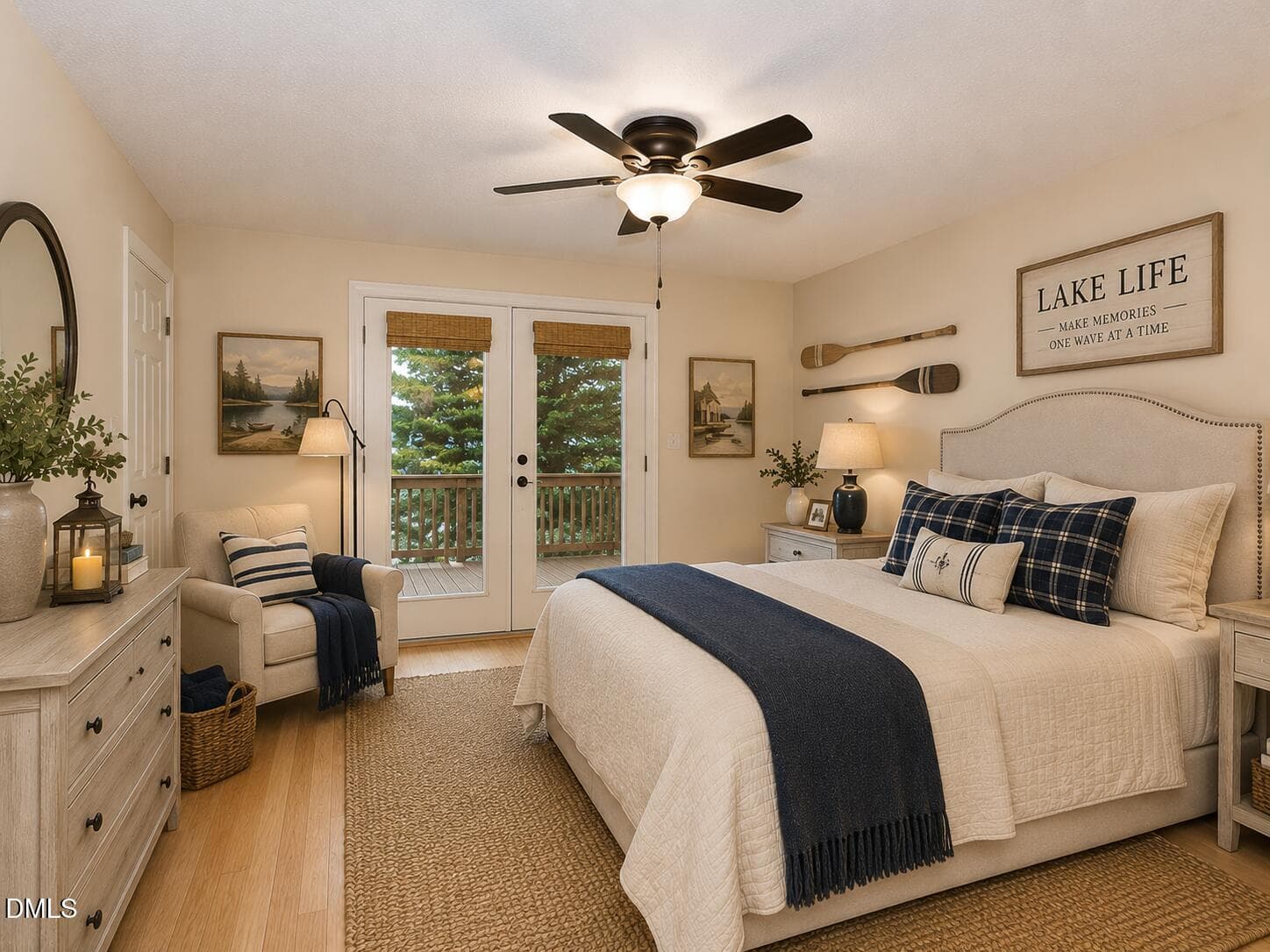 AI Staged Primary Bedroom - 439 Shawnee Drive, Louisburg, NC 27549, Louisburg